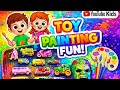 Toy Painting Fun 🎨🚗 | Colorful Toy Cars, Bikes, Trucks & Vehicles Painting for Kids | Long Video