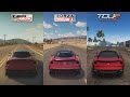 Forza Horizon vs Forza Horizon 3 vs TDU 2 - Ferrari 599XX Sound Comparison