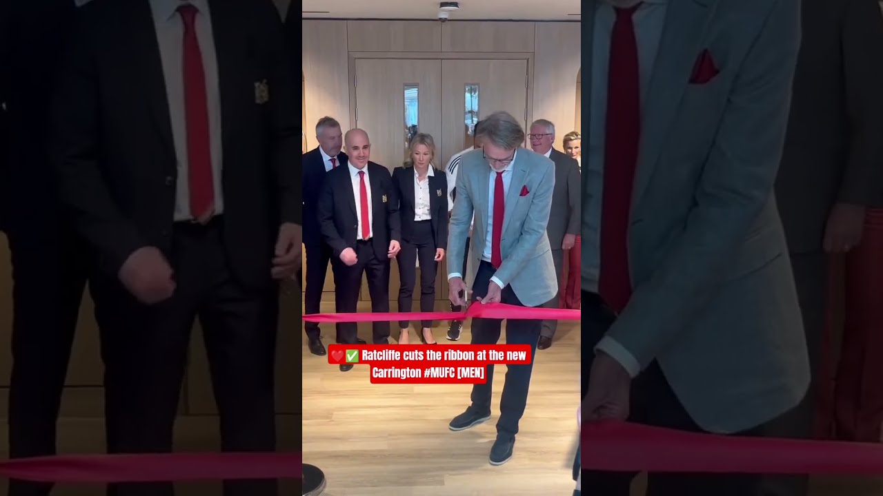  Ratcliffe Cuts The Ribbon At New Carrington MUFC Soccerplayer Manchesterunited Football