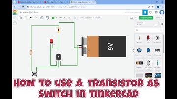 How to use transistor as a switch in tinkercad | simulation of transistor as a switch in tinkercad