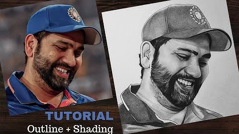 How to draw Rohit Sharma step by step | Drawing Tutorial | YouCanDraw