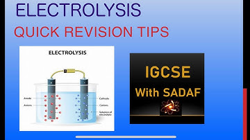 Electrolysis | IGCSE CHEMISTRY