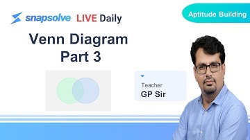 ⭕ Aptitude Building | Venn Diagram Part-3 | GP Sir | #Aptitude #Exams #Tricks