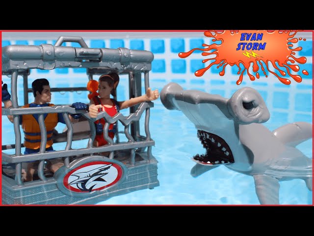 Pretend Play Shark Week Adventure Force Deep Sea Fishing Boat & Truck Toy 