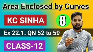 Area Enclosed by Curves Class 12,KC Sinha Ex 22.1 Solution,PART-8