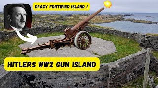 Hitlers gun island ready for battle. The whole Island is fortified.