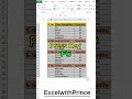 Excel Shortcut to Fill Serial Numbers Automatically 💯 #excel #excelwithprince #shorts #trending