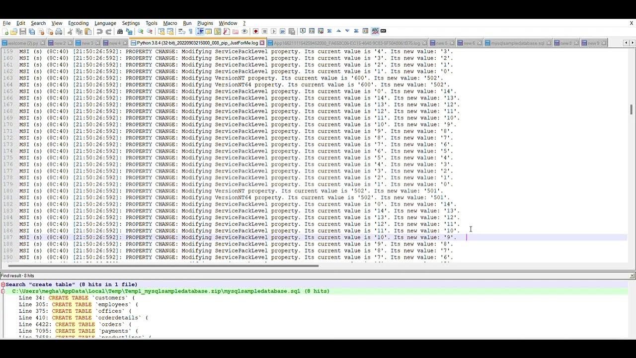 Notepad++ trick for log files specially YouTube