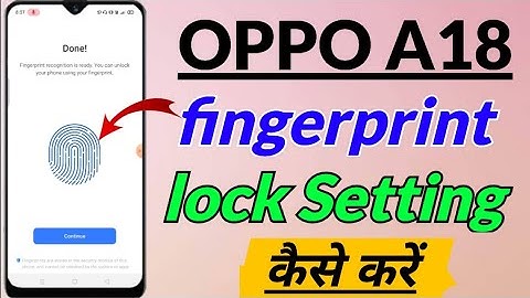 OPPO A18 me fingerprint lock kaise lagaye | OPPO a18 fingerprint scanner setting | OPPO a18