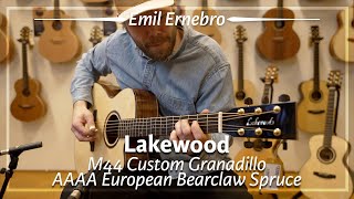Lakewood M44 Custom Granadillo AAAA European Bearclaw Spruce played by Emil Ernebro | Demo