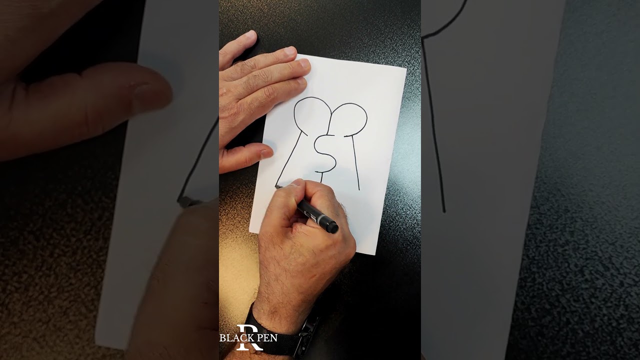How to draw two people hugging each other #shorts