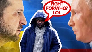 Africans React to Hilarious Interview of Congolese Man Being Told to Fight for Ukraine