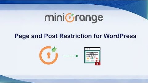 WordPress Page Restriction | Restricts pages and posts