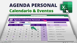 Crea esta Increíble AGENDA PERSONAL con CALENDARIO y EVENTOS en Excel screenshot 3