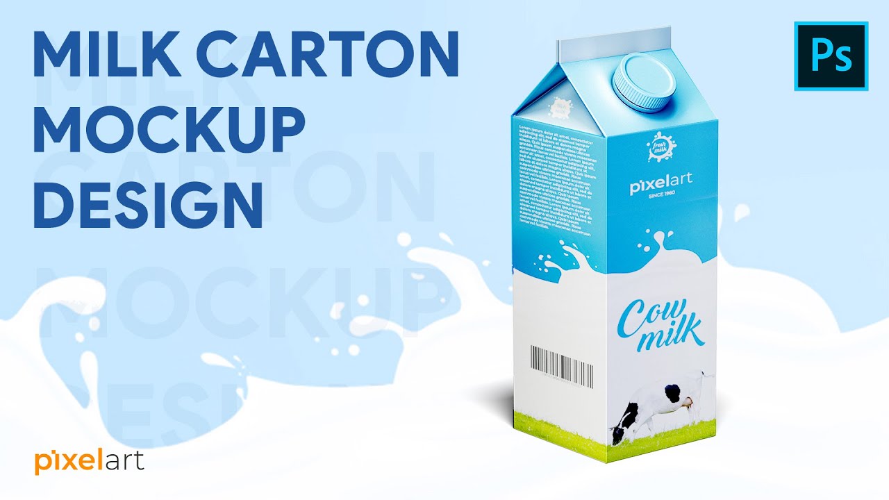 Download How To Create Milk Carton Mockup Design In Photoshop Cc Youtube