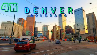 Denver Sunset Drive, Colorado USA 4K  UHD