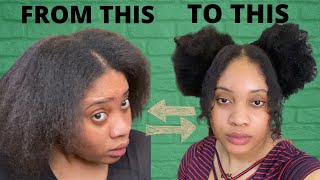 How to Make AFRO PUFF PONYTAIL in Less Than 10MINUTES at Home | DIY HAIRSTYLE Using DARLINGNIGERIA