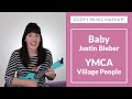 Guilty Pleasures Music Mashup of Justin Bieber's Baby and YMCA - Ukulele Tutorial
