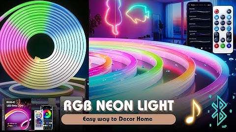 Smart RGB Neon Led Strip Light // Blutooth Control //Diy Neon Light // Full Review