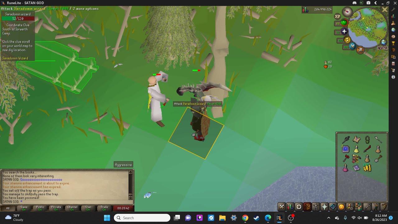 Combining skull sceptre and completing hard clue scroll 204! [OSRS]