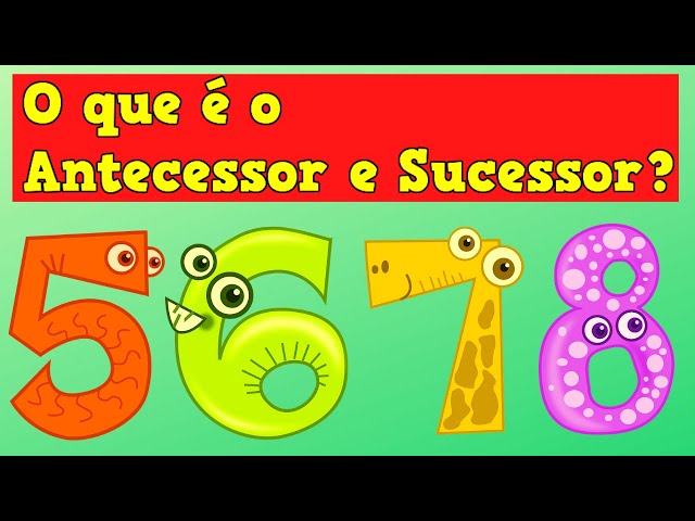 Aulas no Laboratório de Informática VESPERTINO: Formação de Números -  sucessor e antecessor