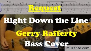 Video thumbnail of "Right Down the Line - Gerry Rafferty - Bass Cover - Request"