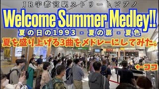 Welcome Summer!!夏を盛り上げる3曲をメドレーにしてみた。[宇都宮ストリートピアノ]