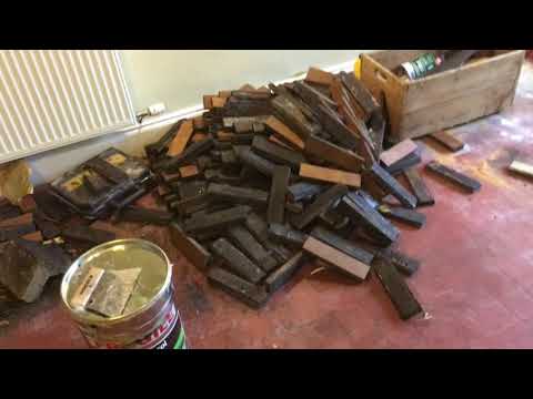 Reclaimed Parquet Floor Not Removing The Tar Youtube