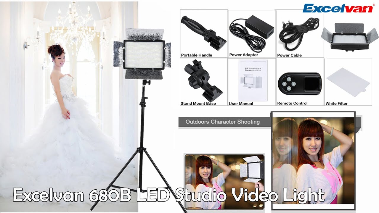 【Excelvan】Review Excelvan 680B LED Studio Video Light Touching Panel