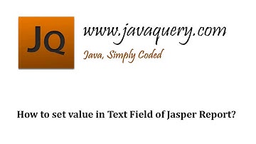 How to set value in Text Field of Jasper Report