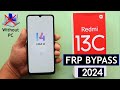 Redmi 13c MiUi 14 Frp Bypass/Unlock Google Account Lock Without PC - 2024