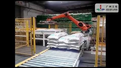 Automatic big bag nylon bag palletizing robot hand machine bag stacking machine