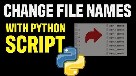 Change file names in bulk with Python