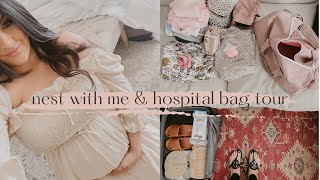 Organize \& Nest with me vlog\/ what’s in my hospital bag\/ 36 weeks pregnant