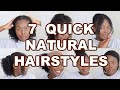 7 QUICK NATURAL HAIR STYLES || CURLY OR LOC&#39;D