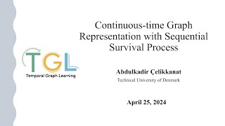 Continuous-time Graph Representation with Sequential Survival Process