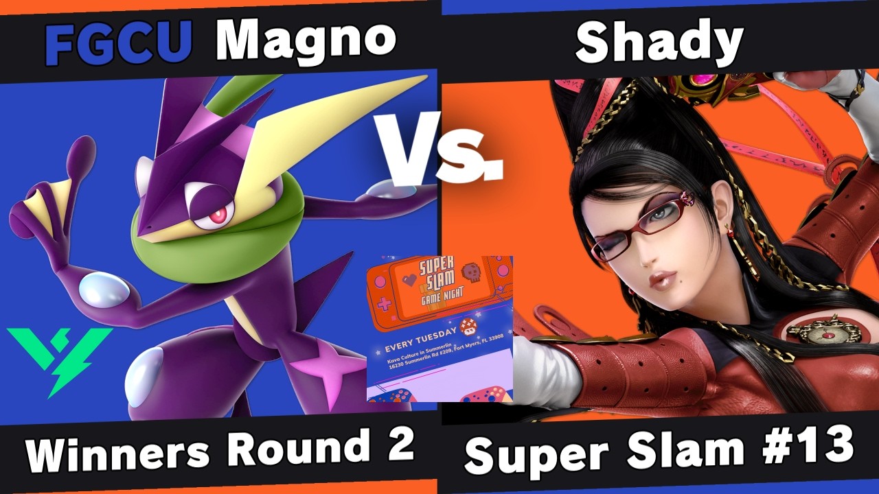 Super Slam 13 - Magno (Greninja) vs Shady (Bayonetta) - Winners Round 2