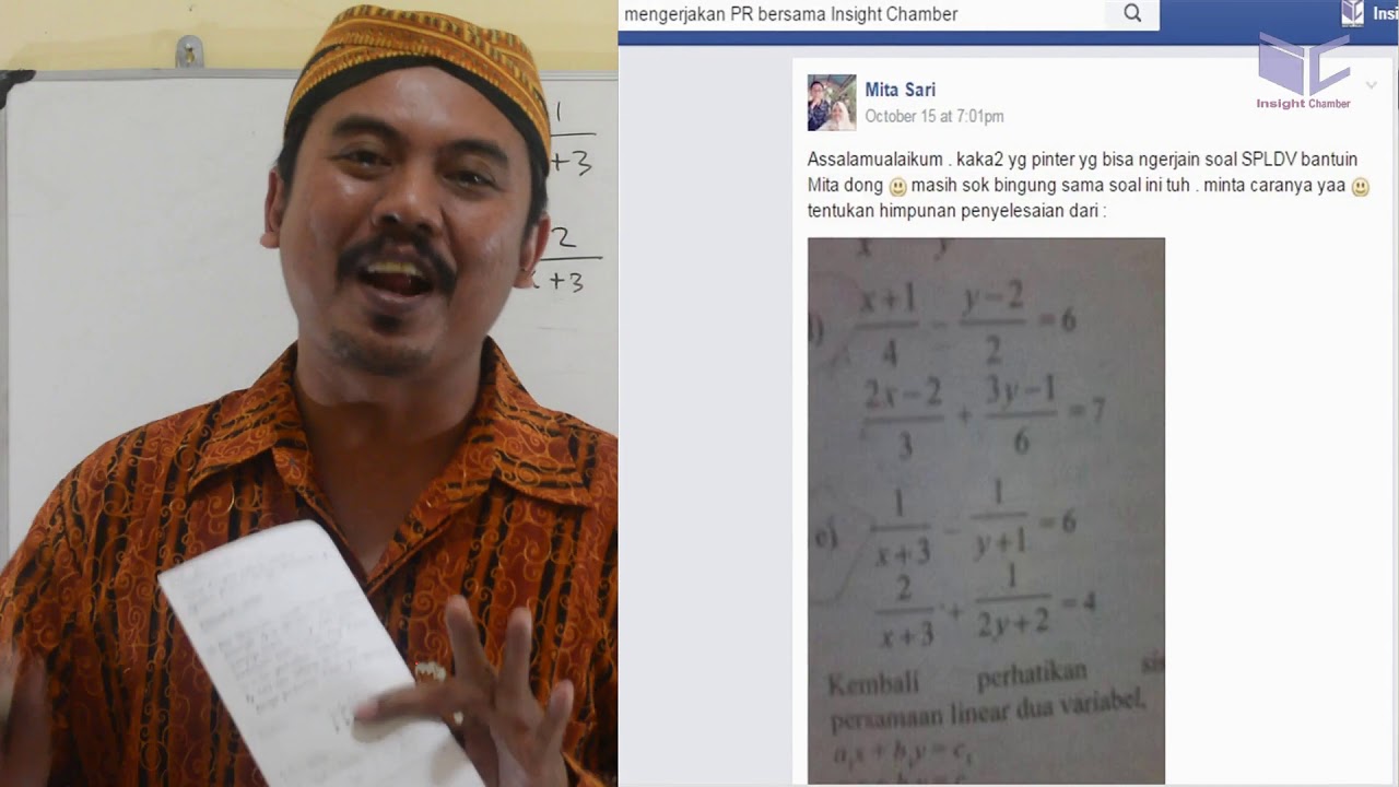 Soal Hots Persamaan Linear Matematika Kelas 10 Youtube