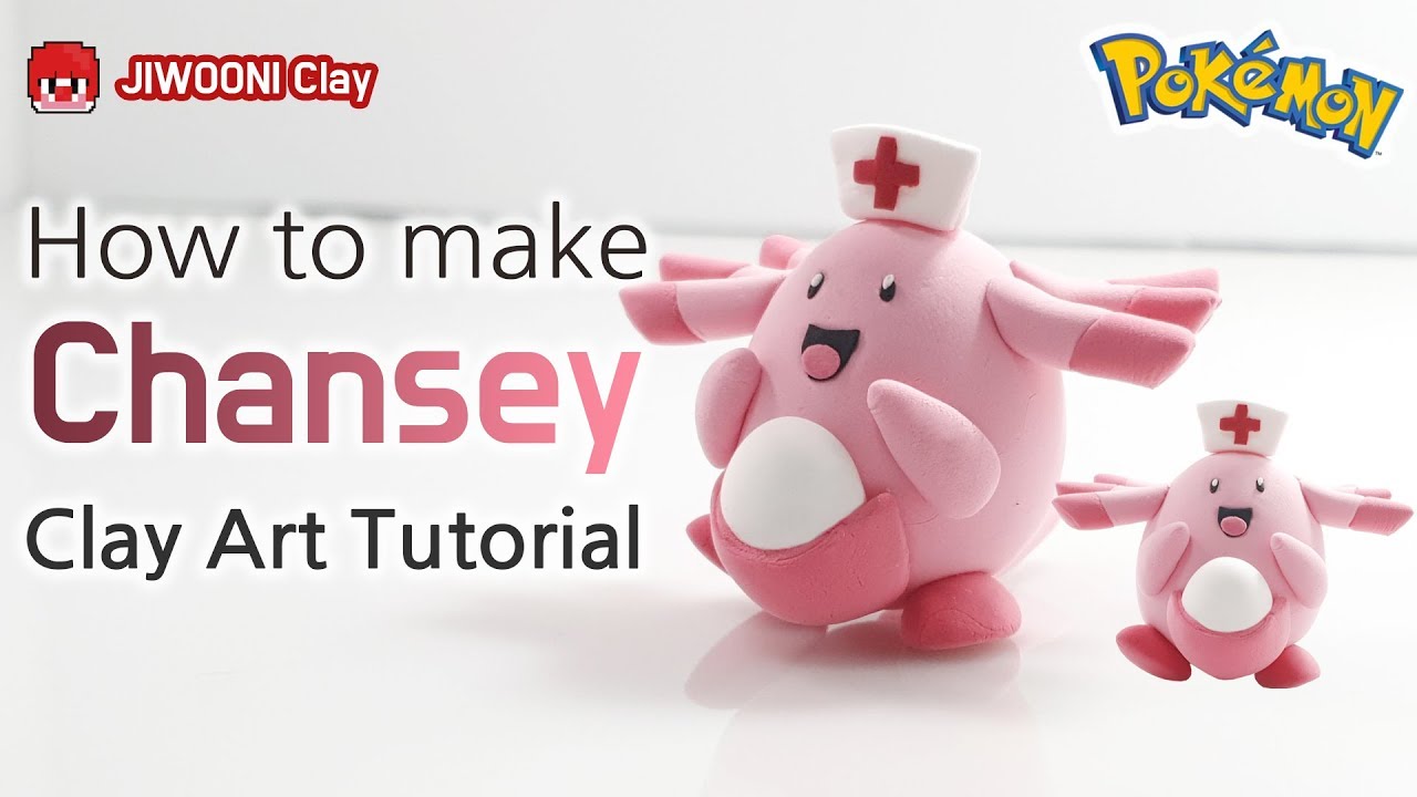 Diy 粘土でポケモンラッキー作り方 クレイアートポケモン How To Make Pokemon Chansey With Clay Youtube