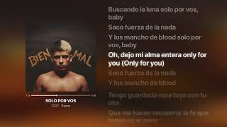 SOLO POR VOS ‐ Trueno - Lyrics - BIEN O MAL