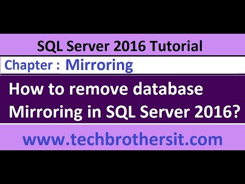 Video: Je zrkadlenie dostupné v SQL 2016?