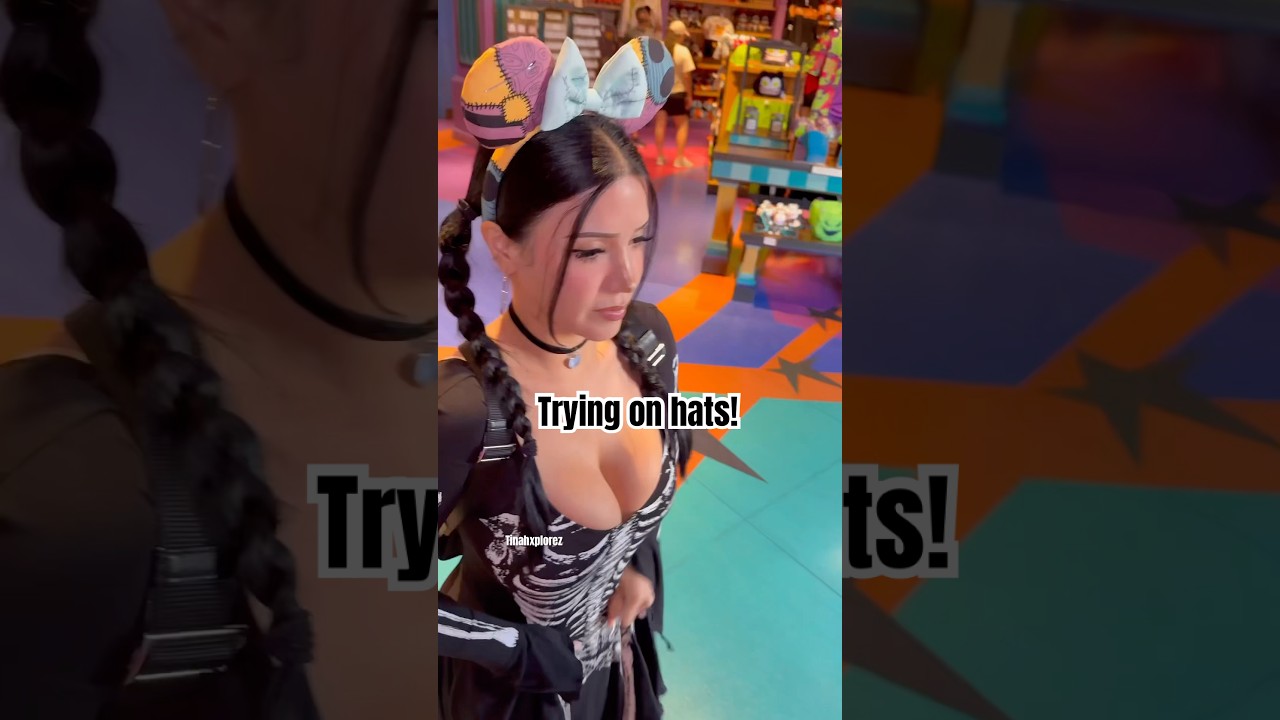 Tried on the new merch and ended up getting the Vampire Teddy hat #viralshort #disney #foryou