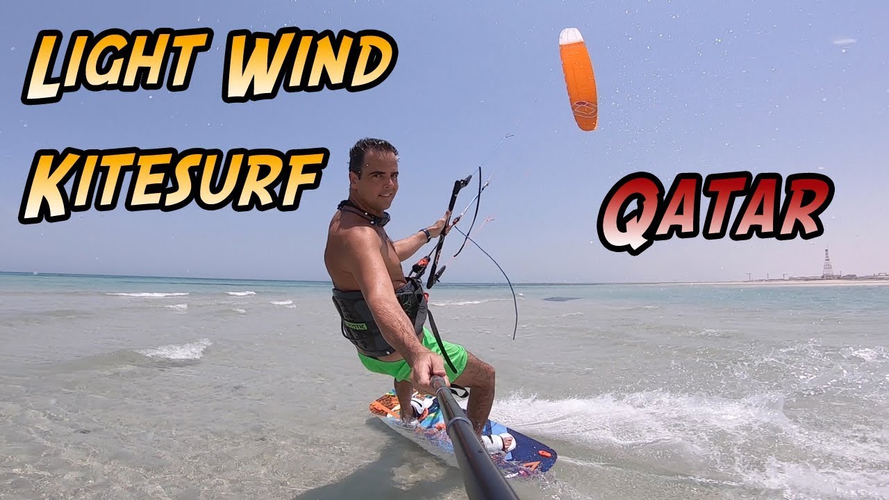 Why I Love Qatar! – Light Wind Kitesurfing at al Wakra
