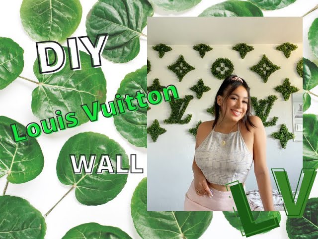 diy LV grass wall✨ #diy #lvwall #grasswall #fyp #louisvuittonwall