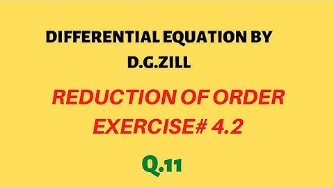 Ex.4.2 Q.11 Differential equation by D.G.Zill
