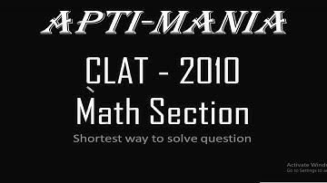 CLAT 2010 Actual paper (Maths Section)
