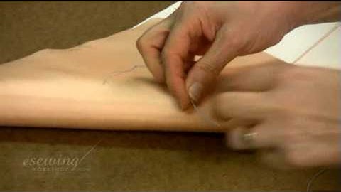 Skirt Sewing from a Pattern - Transferring the Darts to the Fabric by Tailor