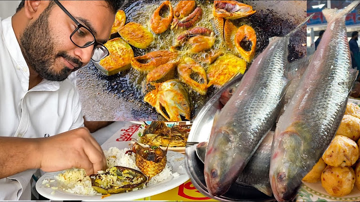 Eating Lunch(Rice & Big Hilsa Fish, Elish Lej Vorta) With Family at Mawa Ghat