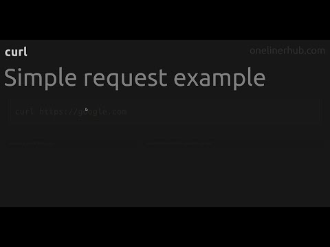 Simple request example #curl