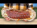 I used the foil boat method to make these juicy smoke bbq ribs on the gas grill